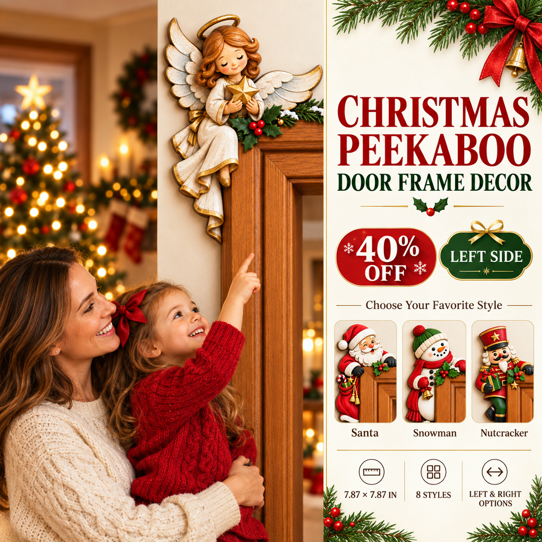 🔥🔥🔥Christmas Peekaboo Door Frame Corner Decor
