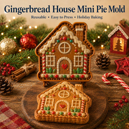 🎄 Christmas Mini Pie Moulds – 8 Festive Embossed Designs