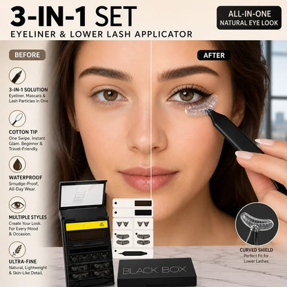 2026 HOT SALE 50K+ SOLD!  50% OFF!3-in-1 Kit: Eyeliner and Lower Lash Stamp