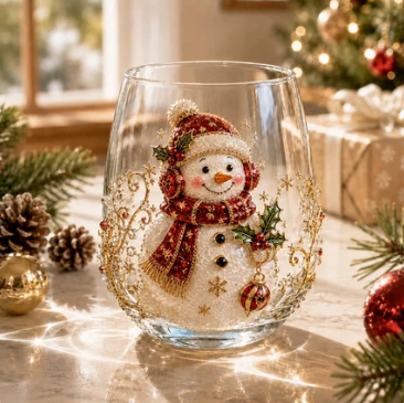 🔥🎁Christmas 3D Wine Glass Collection Gift Box Set✨