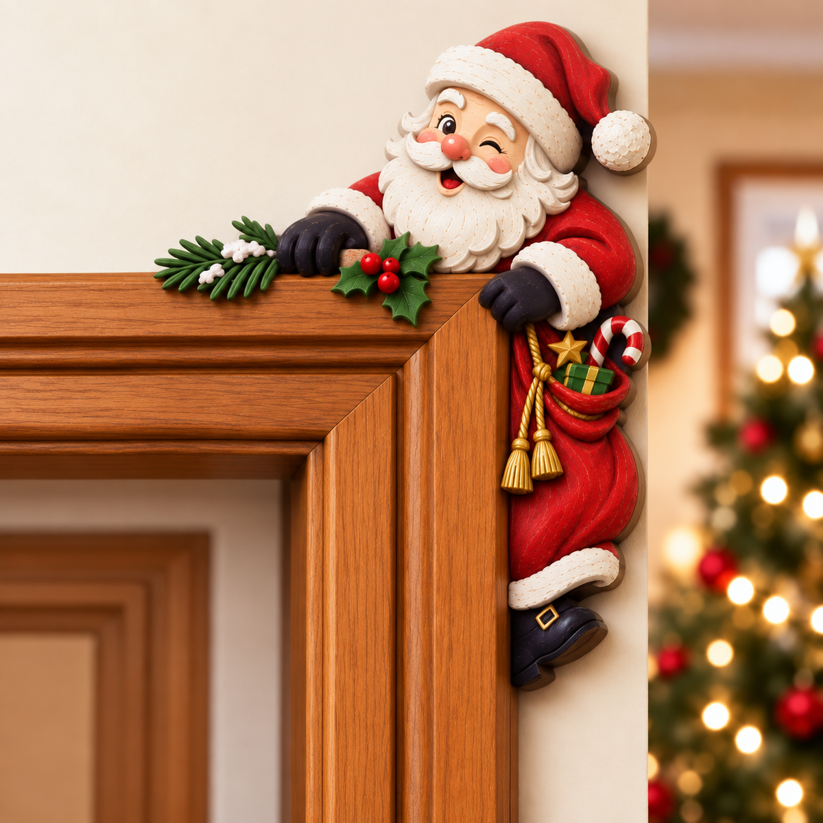 🔥🔥🔥Christmas Peekaboo Door Frame Corner Decor