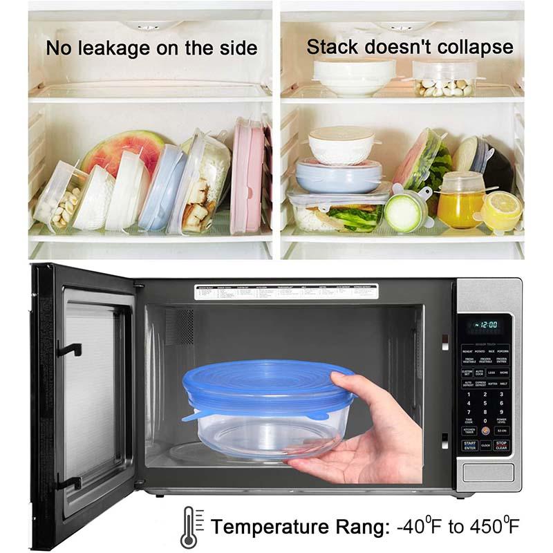LIMITED-TIME 50% OFF!  Silicone Food Storage Lids (6-Pack) – Reusable, Airtight Seal, BPA-Free, Dishwasher Safe
