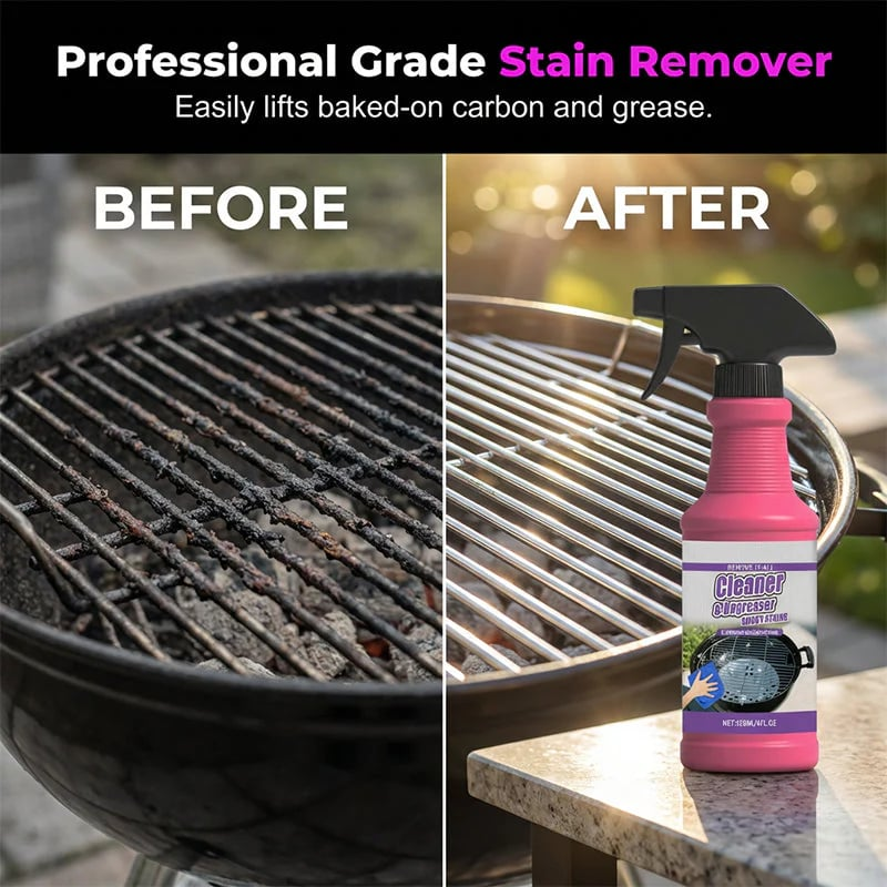 Place an order and receive a free sponge and cleaning cloth—Fast-Acting Heavy-Duty Grill Degreaser Spray