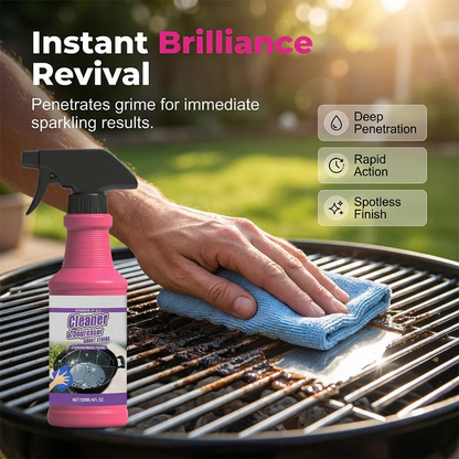 Place an order and receive a free sponge and cleaning cloth—Fast-Acting Heavy-Duty Grill Degreaser Spray